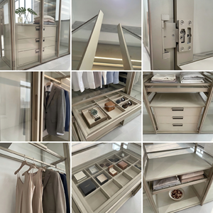 Système d'armoire modulaire <span class=keywords><strong>de</strong></span> luxe moderne minimaliste <span class=keywords><strong>de</strong></span> style italien en métal et aluminium haut <span class=keywords><strong>de</strong></span> gamme pour chambre à coucher - Product Image 3