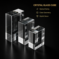 Bloc rectangulaire en cristal K9 poli et lisse HBL, cube de cristal transparent vierge pour gravure 3D intérieure, cadeaux souvenirs d'entreprise