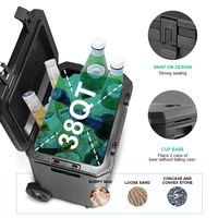 EVERICH ODM/OEM Glacière isotherme 38L avec roue, logo personnalisé, haute qualité pour le stockage du vin en camping, nouvelle mode