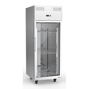 Réfrigérateur/congélateur commercial vertical en acier inoxydable avec porte vitrée SP600BTG, réfrigérateur commercial avec porte vitrée S - Product Image 1