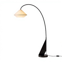 Lampadaire Arqué LED Lumière Chaude Cadre Métallique Abat-jour en Tissu pour Salon Chambre Coin Lecture