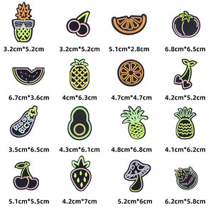 Parches luminosos creativos de frutas, verduras, comida, Planeta, corazón, amor, diseño, hierro en el bordado, resplandor en la oscuridad - Product Image 5