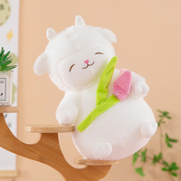En gros, Adorable Peluche Mouton Tulipe, Poupée Agneau Fleur à Câliner, Jouet en Peluche Animal en Peluche pour Dormir, Compagnon pour Enfants, Cadeau d'Anniversaire