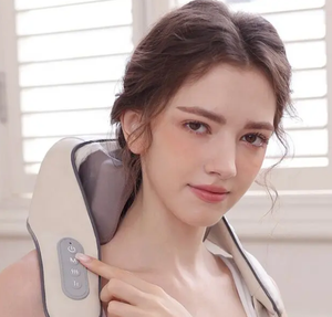 Pemijat leher dan bahu nirkabel, dapat diisi ulang jaringan dalam Shiatsu fungsi panas penghilang lelah - Product Image 3