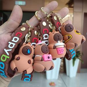 Lindo Llavero de Silicona con Forma de Delfín Capibara en 3D, Colgante de Goma Ecológico y Duradero para Mochila - Product Image 4