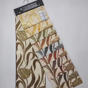 ผ้าม่านลายแจ็คการ์ดเมทัลลิกโพลีเอสเตอร์ 100% สไตล์แอลอาร์เอ็น สำหรับห้องนั่งเล่น - Product Image 1