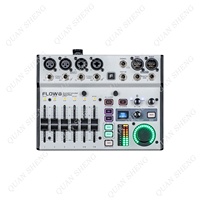 Console de mixage numérique 4 canaux FLOW8 Optimum Headroom avec interface audio/USB Bluetooth et alimentation fantôme 48V en plastique