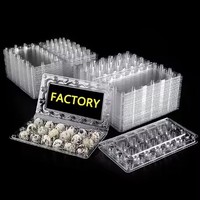 Plateau d'oeufs de caille Le fabricant de 18 cartons d'oeufs de caille 18 cellules à vendre boîte d'emballage d'oeufs de caille en plastique