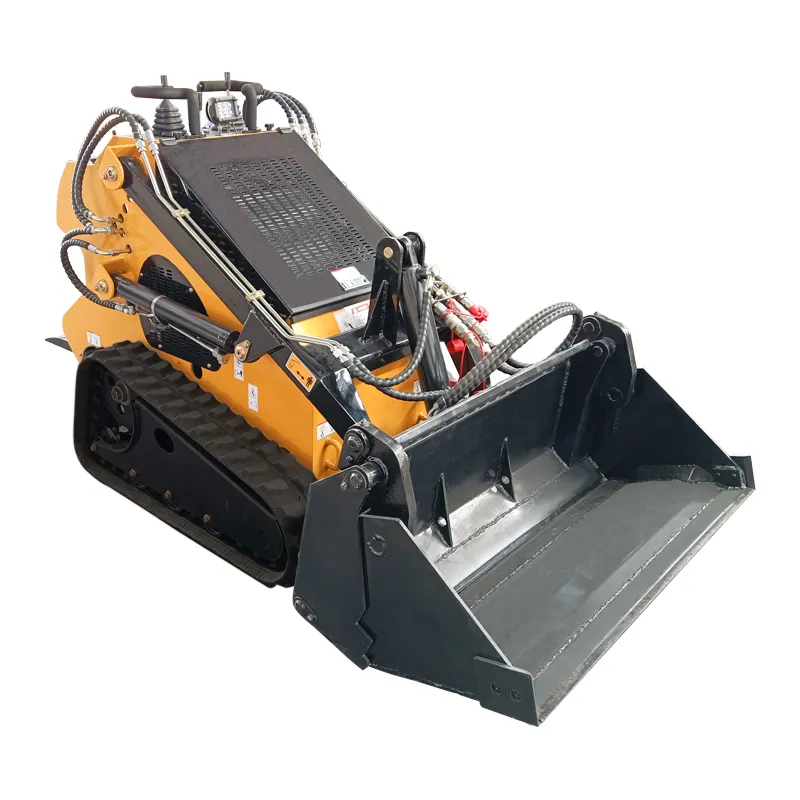new model 350kgs EPA hydraulic tracked track skid steer loader with 4 in 1 bucket