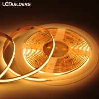 Bande LED COB en cuivre pour aménagement paysager, 480 LED/m, DC12V/24V, IP20, certifiée ROHS, 2700K-6000K, largeur PCB 8mm, 5m/rouleau, télécommande