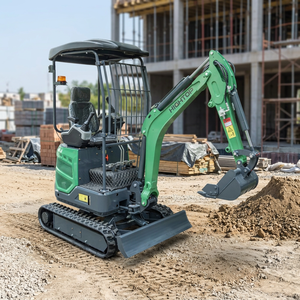 Mini-excavatrice Auger Ready de 1000 kg avec rayon de fouille de 2880 mm pour le creusement de fondations de terrasses et la plantation d'arbres, service OEM ODM - Product Image 1