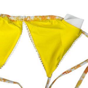 Ensemble de maillot de bain 2 pièces sexy à motif floral, col en V, taille haute, imprimé, de luxe, pour la plage et le fitness - Product Image 6