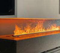 Insert de cheminée électrique à vapeur d'eau 3D avec effet de flamme réaliste, télécommande, cheminée à vapeur pour la décoration du salon à la maison