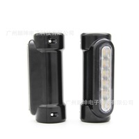 Quguang LED Lampu Ganda 2 Lensa Pelindung Mesin Sepeda Motor dengan Lampu Sein dan Indikator Kedip untuk Touring Sportster Dyna 32mm Garansi 1 Tahun