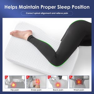 Almohada Ortopédica de Espuma Viscoelástica para Piernas, Alivio del Dolor de Espalda, Alineación de Cadera, Mejor Almohada Lumbar para Dormir - Product Image 2
