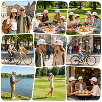Nueva Gorra de Béisbol de 5 Paneles con Visera a Rayas para Hombre y Mujer, Gorra de Béisbol Informal de Algodón Ajustable para Deportes al Aire Libre