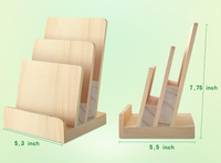 Porte-documents de bureau en bois, support de rangement pour brochures, support de documents pour la maison et le bureau