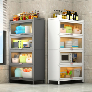 Estante de almacenamiento para cocina, a prueba de polvo, de varios niveles, para organizar condimentos, tamaño L - Product Image 4