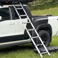 Échelle télescopique pliable en alliage d'aluminium pour pick-up, camping-car, caravane, camping, échelle extensible portable et mobile