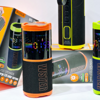 Haut-parleur Bluetooth portable 20W à double haut-parleur, écran LED incurvé en forme d'étoile, réveil, audio sans fil de bureau, stéréo TWS, radio FM