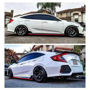 ชุดแต่งสเกิร์ตข้างสีดำเงาสำหรับรถยนต์ HONDA <span class=keywords><strong>CIVIC</strong></span> ปี 2016-2020 รุ่น <span class=keywords><strong>TYPE</strong></span>-<span class=keywords><strong>R</strong></span> - Product Image 6