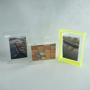 Hoge Kwaliteit Acryl Fotolijst 4X6 Heldere Dubbelzijdige Fotolijst Magnetische Fotolijsten