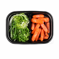 Conteneur alimentaire transparent ventilé en PET personnalisé pour fruits, légumes et fruits de mer, de qualité alimentaire, écologique, pour fraises et raisins