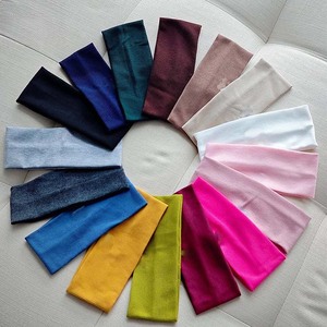 Bandeaux en tricot extensible avec logo personnalisé, couleur unie, bandeaux élastiques de yoga pour femmes, accessoires pour <span class=keywords><strong>cheveux</strong></span>, <span class=keywords><strong>bandeau</strong></span> de <span class=keywords><strong>sport</strong></span> - Product Image 4