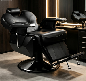 Fauteuil de Barbier Hydraulique Inclinable Robuste et Durable en Cuir PU Contemporain pour Salon Commercial – Vente en Gros - Product Image 3