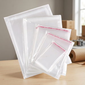 Sacs à fermeture éclair en PP transparent de marque Ukhi, sacs de rangement en plastique refermables, fermeture éclair supérieure, auto-adhésifs, impression sérigraphique - Product Image 3