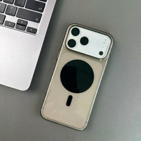 Étui de téléphone en plastique transparent pour iPhone 16 Pro Max, coque de protection antichoc avec protection de l'appareil photo surélevée, coque en PC