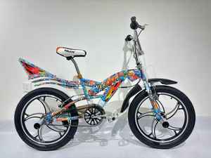 Bicicleta BMX de 20 pulgadas de color personalizada, freno en V, acrobacias acrobáticas, rueda de acero ligera, amortiguador trasero, opciones Unisex - Product Image 3