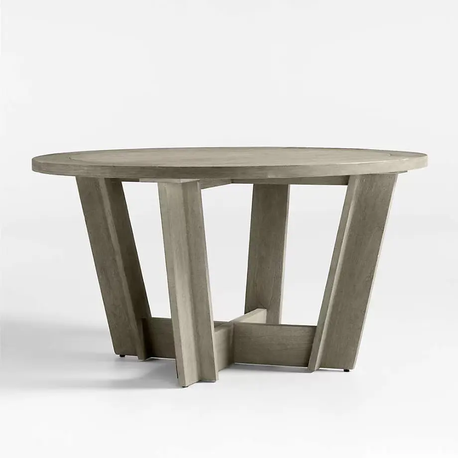 Table à manger ronde en bois massif, Design de meubles modernes, vente directe en usine