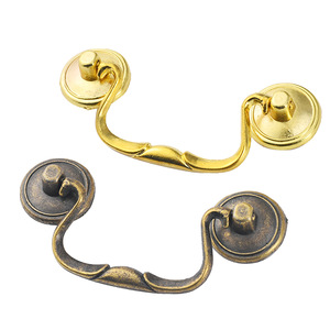 European Style <b>Cabinet</b> Door Handle Antique Bronze <b>Gold</b> Zinc Alloy Bar Shape 80mm Hole Spacing Durable Furniture Hardware - Product Image 5