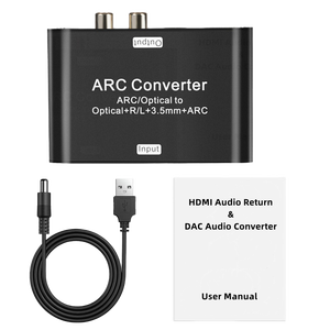 Extracteur audio HDMI <span class=keywords><strong>ARC</strong></span>, SPDIF optique vers HDMI <span class=keywords><strong>ARC</strong></span> RCA L/R 3.5mm convertisseur audio stéréo numérique vers analogique pour barre de son TV <span class=keywords><strong>Sonos</strong></span> - Product Image 1