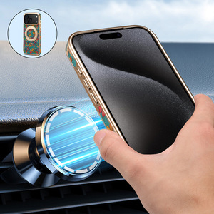 Coque de téléphone fleur de style européen pour <span class=keywords><strong>iPhone</strong></span> 17 16 15 14 13 Pro Max Plus support d'engrenage rotatif magnétique couverture de galvanoplastie - Product Image 4