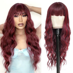 Perruques les plus vendues - Perruques complètes résistantes à la chaleur pour femmes - Franges soignées - <span class=keywords><strong>Cheveux</strong></span> longs bouclés - Perruques longues bouclées à grandes ondulations - Product Image 6