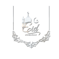 Tablettes acryliques Eid Al Adha, Ornement acrylique Eid Mubarak, Décoration Ramadan Kareem 2026 pour la maison, Décoration de fête islamique musulmane, Cadeau