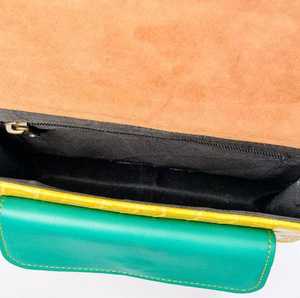 กระเป๋าถือหวายหนังวัวแท้มีซิปพิมพ์ลายสัตว์ย้อนยุค - Product Image 2