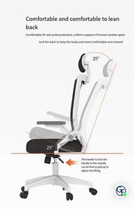 Silla Ergonómica y Cómoda <span class=keywords><strong>de</strong></span> Tela para Oficina en Casa, para Estudiantes, Sala <span class=keywords><strong>de</strong></span> Conferencias, Dormitorio, Juegos Sedentarios, Computadora, Ajustable - Product Image 5