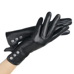 Vente en gros de gants thermiques en cuir de mouton de qualité supérieure pour le cyclisme avec écran tactile compatible à la mode pour l'extérieur - Product Image 4