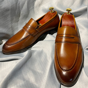 Vestido de cuero genuino personalizado, informal, puntiagudo, estilo formal de negocios, adecuado para fiestas festivas, zapatos de hombre - Product Image 4