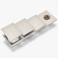 Interruptores y Enchufes de Pared WESA Ultrafinos con Botón Pulsador EU de 1/2/3 Vías, Combinación Libre, Diseño Moderno de Lujo