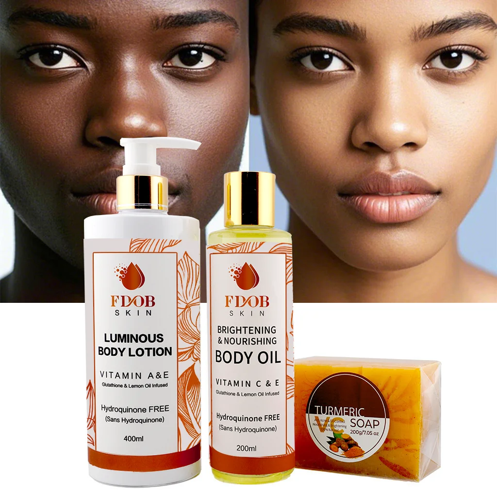 glutathione bleach Glutathione & Shea Butter &Vitamin C Body Bleach Set Moisturizing Whitening  Dark Spots Nourishing Skin Care for Face & Body