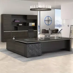 Top chất lượng bán hàng đảm bảo Boss CEO quản lý bàn điều hành bằng gỗ CEO bàn Bàn rắn gỗ Bàn văn phòng - Product Image 1