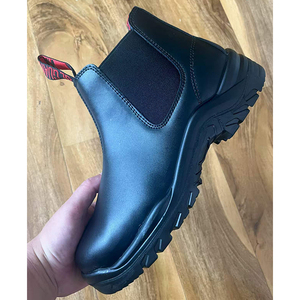 DSF53 <b>Black</b> Chelsea Leather Safety <b>Boots</b> Non-Slip Sole <b>Work</b> Protection Men Tactical Footwear Customized Cooperation Wholesale - Product Image 5