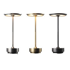 Cross-border creative aluminum bedside lamp for restaurants and <b>bars</b>, high-<b>end</b> atmosphere, touch-dimmable, rechargeable, - Product Image 4