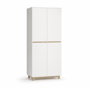 Armario Moderno de 2 Puertas sin Tiradores con Diseño Minimalista de Dos Tonos - Product Image 2