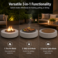 Brasero moderne en aluminium anti-éclaboussures, sans fumée, pour bois de chauffage, avec revêtement en poudre, pour villa, cour, hôtel, extérieur