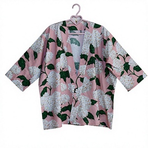 Kimono Corto de Algodón con Estampado Floral, Transpirable, Vestido de Verano para Mujer, Tejido Ligero para Primavera - Product Image 2